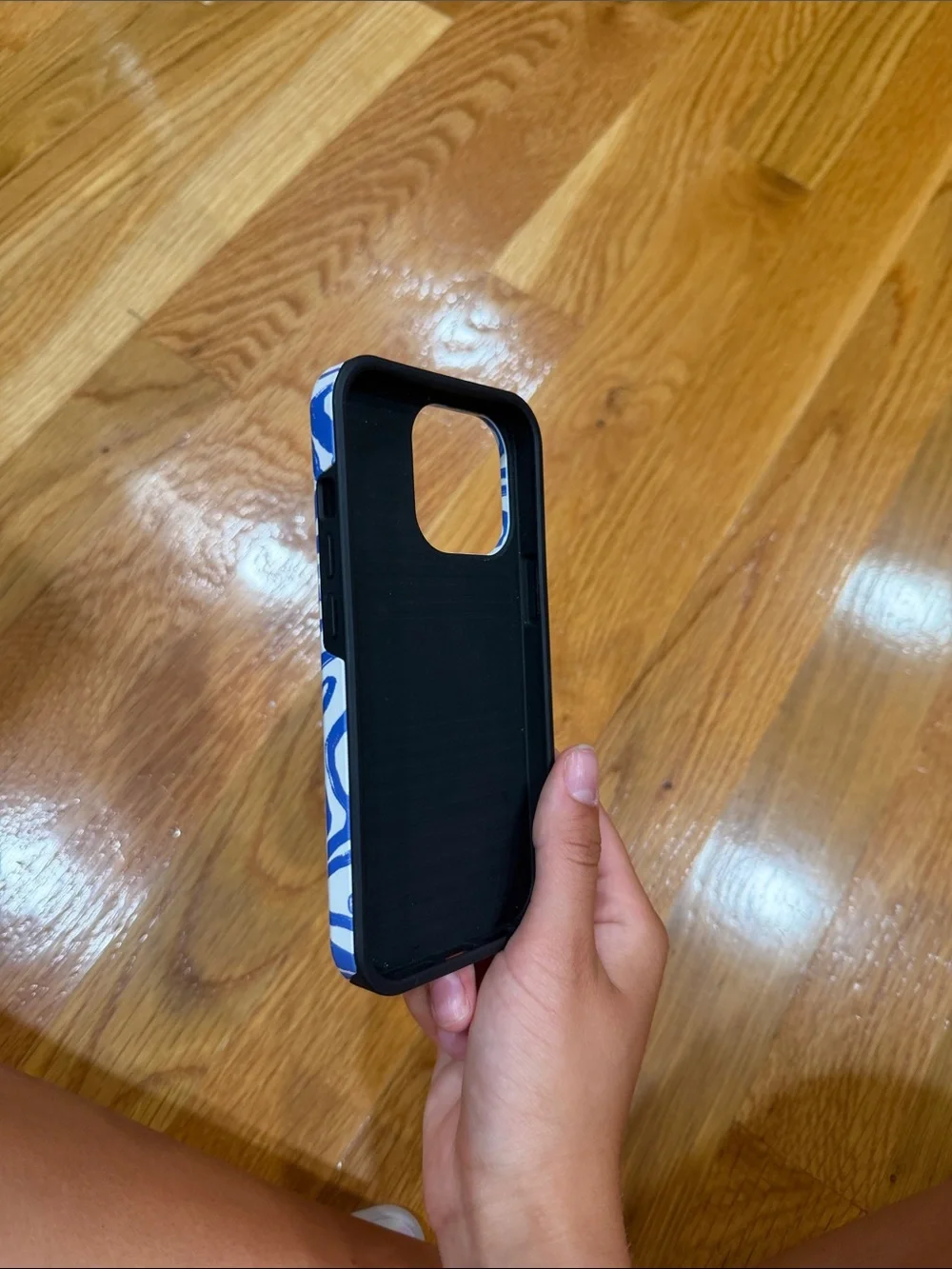 iphone 13 pro Burga Blue & White Patterned Phone Case